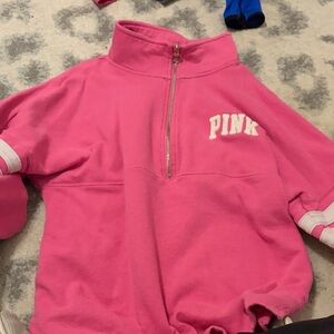 Pink quarter zip Zip Jacket